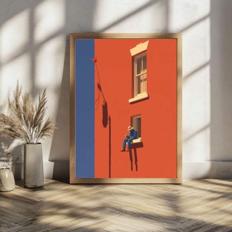 Vintage Things Collection - Vintage Minimalist Abstract Warm Sunny Figure