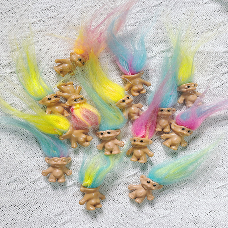 Vintage Collectible Items - 10/20PCS Mini Long Hair Vintage Troll
