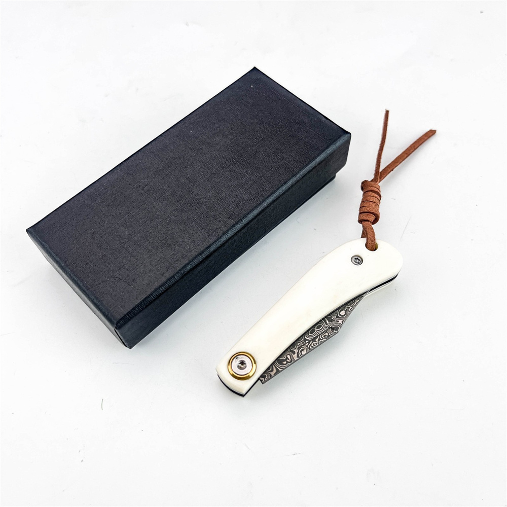 Compact Vintage EDC Damascus F - Vintage Collectible Pocket Knives review and price