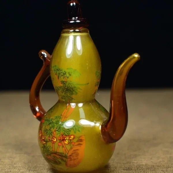 Vintage Glaze Glass Gourd Bott - Vintage Collectible Glassware review and price