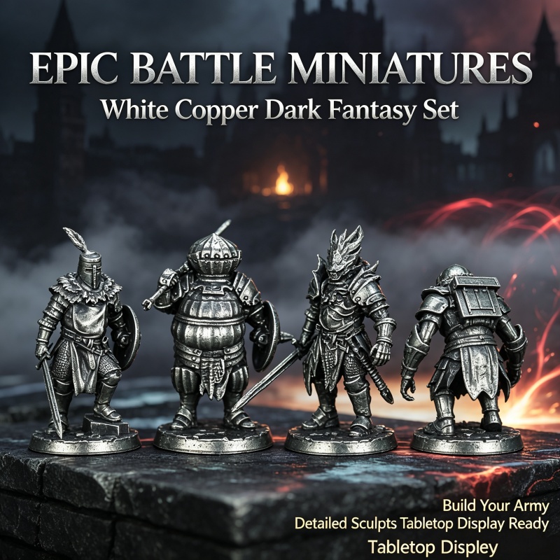 White Copper Metal Tabletop Mi - Vintage Game Collection review and price