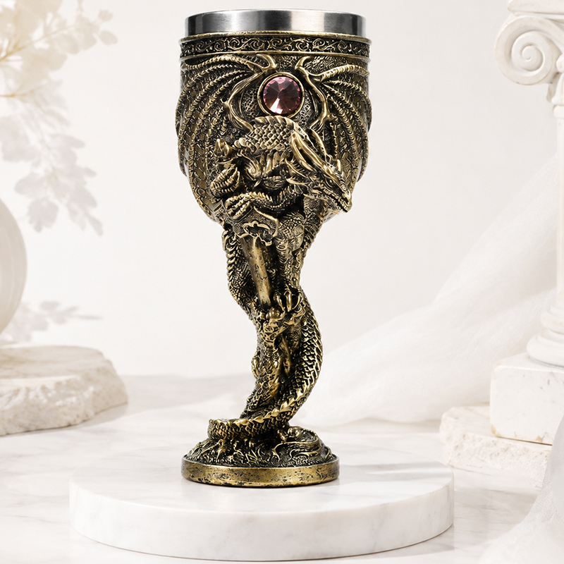 Vintage Dragon Goblet Stainles - Collectible Vintage Wine review and price